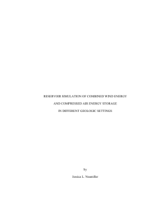 reservoir simulation of combined wind energy and compressed air