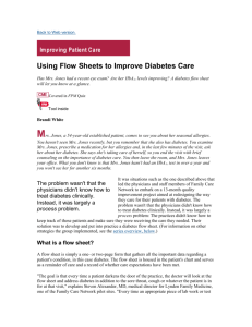 Using Flow Sheets to Improve Diabetes Care