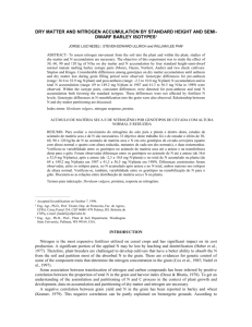 DRY MATTER AND NITROGEN ACCUMULATION