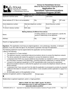 DARS3906, Application for Specialized Telecommunications