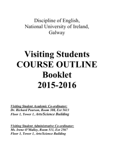 second year course outlines - National University of Ireland, Galway