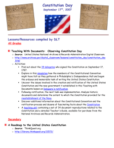 DeLacerda—Resources for Constitution Day Lessons
