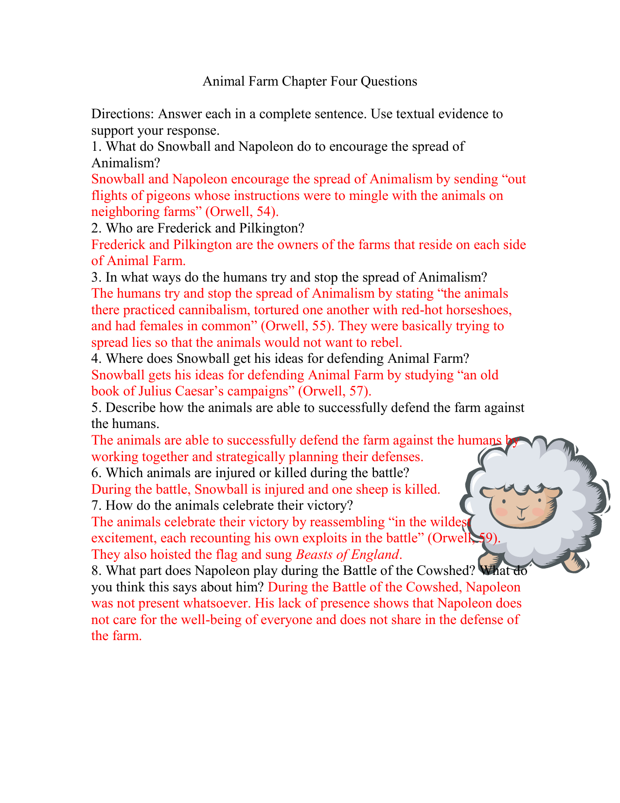 Blogging Animal Farm: Chapters 3 & 4