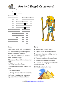 Ancient Egypt Crossword