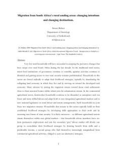 Migration from South Africa  s rural sending areas: changing policies