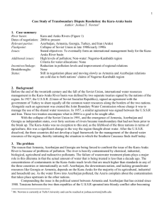 Kura-Araks - Transboundary Freshwater Dispute Database