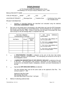 Geologic Assessment For Regulated Activities on The Edwards