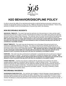 H2O BEHAVIOR/DISCIPLINE POLICY