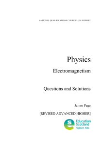 Physics - Electromagnetism: Questions and Solutions