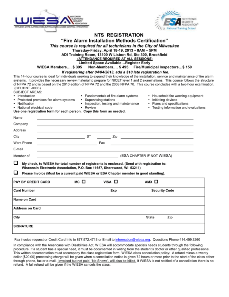 Fire Alarm Installation Methods Wisconsin Electronic Security