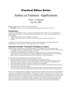 Justice as Fairness: Applications