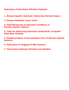 Hydraulic aspects of riverbank filtration