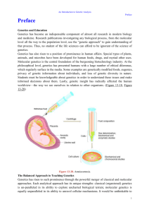 An Introduction to Genetic Analysis Preface Preface Genetics and