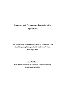 Structure and performance trends in Irish agriculture
