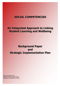 Social Competencies: An Integrated Approach to Linking Student
