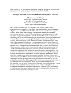 Strategies and tools for conservation of livestock genetic resources