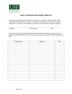 SOP template & guidance - University of South Florida