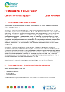 Modern Languages - Education Scotland