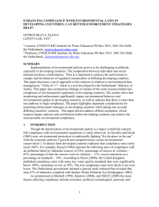 Enhancing compliance with environmental regulations