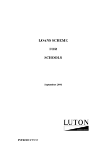 Loans scheme for schools