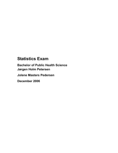 Statistics Exam