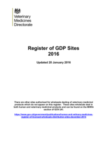 Register of GDP Sites