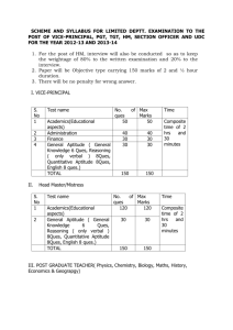 scheme and syllabus for limited deptt