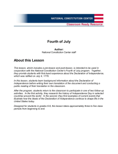 Fourth of July: Grades 6 – 8 []
