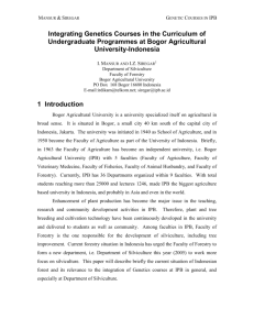 Integrating Genetic Courses in the Curriculum of Undergraduate