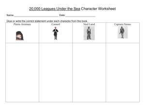 20,000 Leagues Under the Sea Character Worksheet