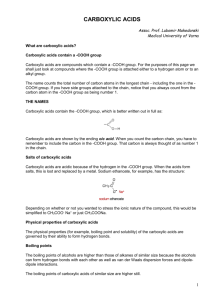 INTRODUCING CARBOXYLIC ACIDS