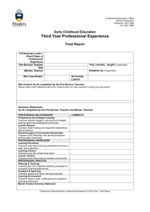 Final Professional Teaching Experience Report – PTE 3 and 4