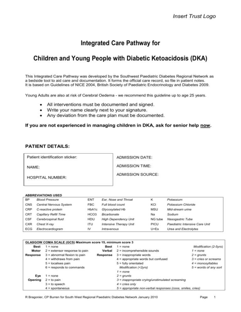 DKA - British Society For Paediatric Endocrinology And Diabetes