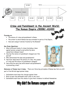 Introducing crime and punishment in the Ancient World
