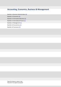 Accounting, Economics, Business & Management Bachelor in
