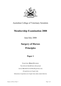Surgery of Horses - Australian College of Veterinary Scientists