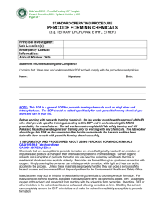 Peroxide Forming Chemicals Template