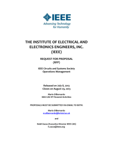 RFP - 2010 IEEE Annual Election - IEEE Circuits and Systems Society