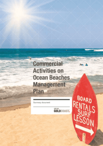 Commercial Activities on Ocean Beaches Management Plan