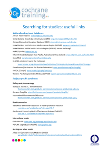 Searching for studies: useful links