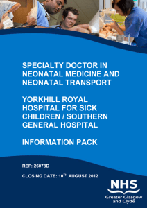 specialty doctor in neonatal medicine and neonatal transport yorkhill