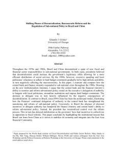 “Shifting Phases of Decentralization and the Politics of