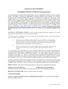 Sample Informed Consent Form