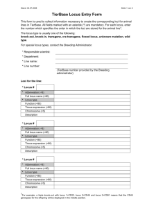 TierBase Locus Entry Form