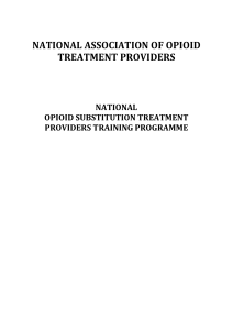 National Opioid Substitution Treatment Providers