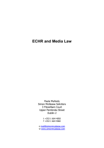 ECHR and Media - Simon McAleese Solicitors