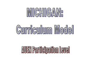 Acknowledgements: The curriculum models selected as a