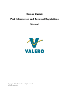 Valero Corpus Christi Terminal Manual (Final January 2014)