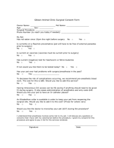 Gibson Animal Clinic Surgical Consent Form