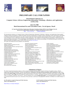 preliminary call for papers - International Association for Computer